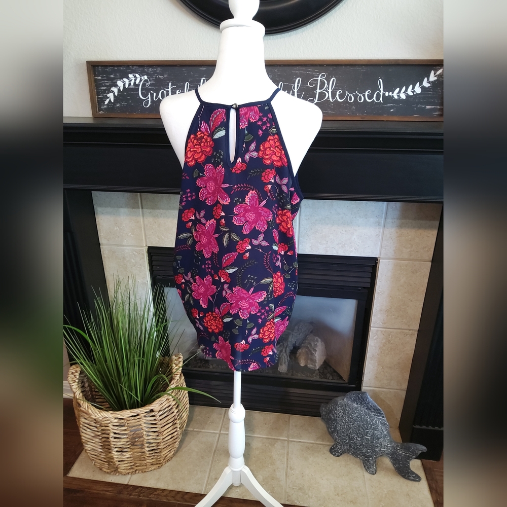 Papermoon Navy and Pink Floral Blouse - Picture 6 of 11